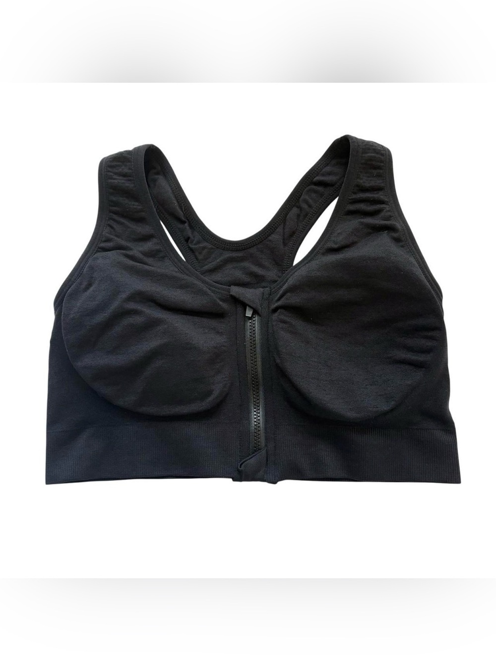 Zipper Front Sports Bra